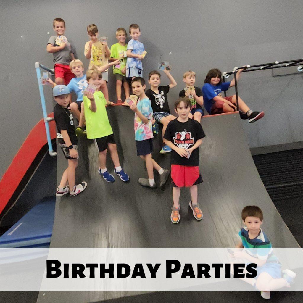 Ninja Warrior Parkour Birthday Parties